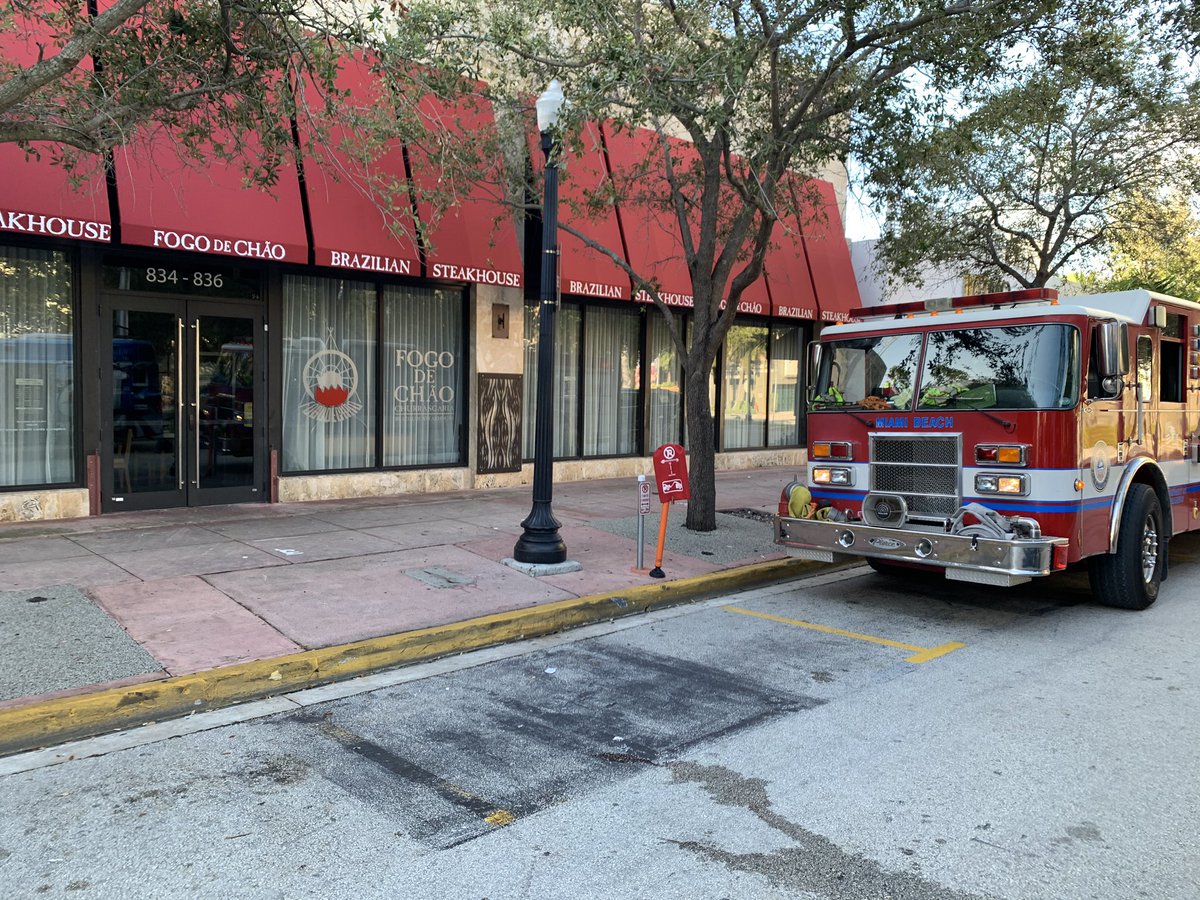 Firefighters just left, clearing the way for workers to return inside. Cause the fire appears to have been an electrical issue with one of the restaurant's A/C units. 
