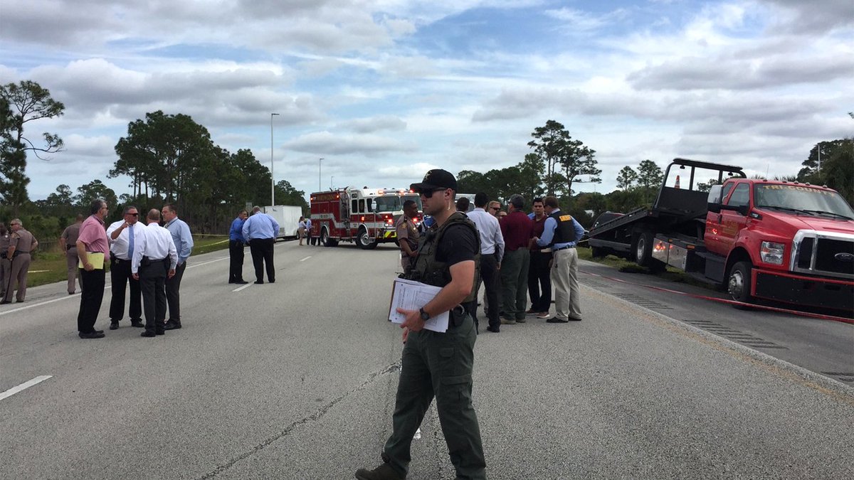 Trooper killed in Martin County,   due to a felonious act. -95 will be closed for hours at mile marker 107