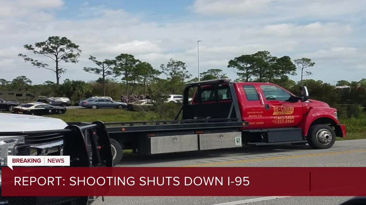 Trooper killed in Martin County,   due to a felonious act. -95 will be closed for hours at mile marker 107