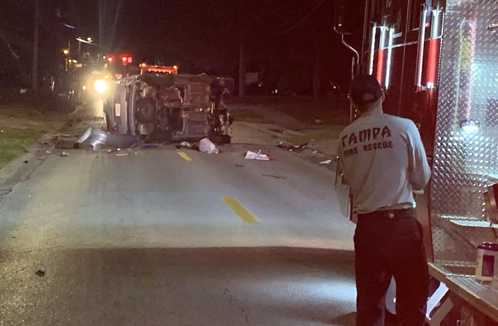 Police: Driver hits TECO pole in Tampa, leaves scene on 109th Avenue and East 22nd Street in the Briarwood neighborhood of Tampa.