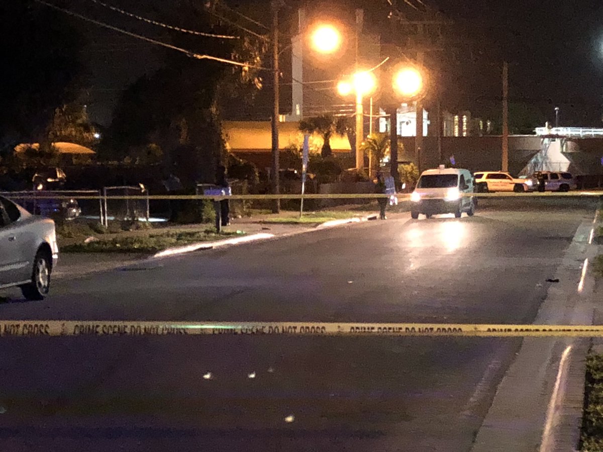 On scene   in Riviera Beach as officers investigate shooting. 
