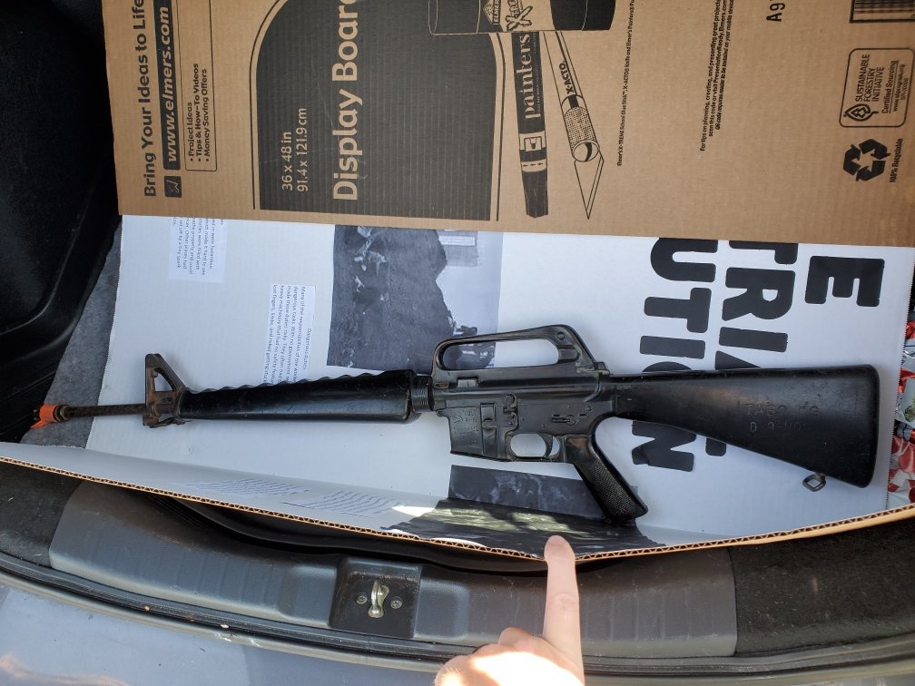 A teacher at  brought this *model* firearm to school today to show to students. This is not a working firearm. However, as you can imagine, it caused some concern when it was seen by someone who didn't know it wasn't real. (1/2)