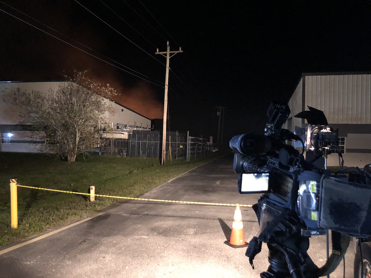 A big fire at MW horticulture is still burning    