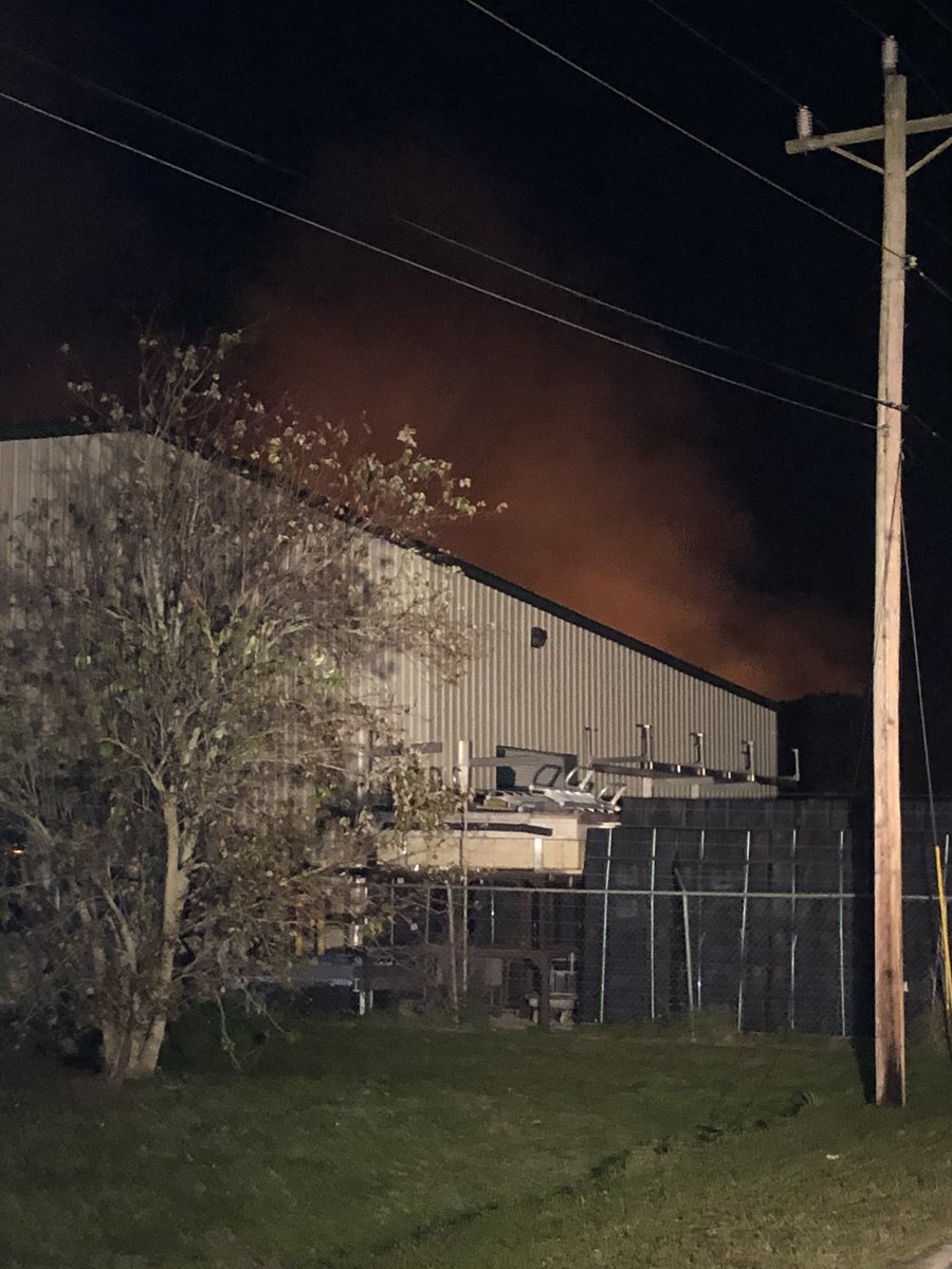 A big fire at MW horticulture is still burning    
