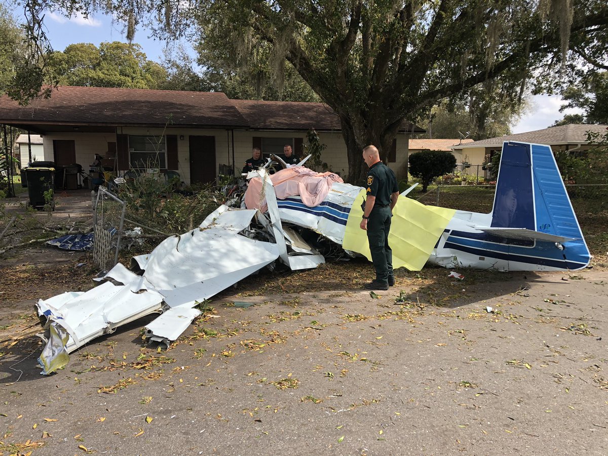 Two are dead after crashing a single engine plane into a quiet Bartow neighborhood. We are told     one woman was sitting on her porch just 25ft away when the plane nosedived into a front yard. No one else was hurt. 