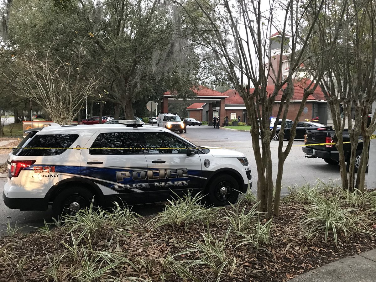 In LakeMary. Police are searching for multiple people after a shootout happened in the La Quinta Inn & Suites off Greenwood Blvd. Police tell multiple shots were fired, several cars have bullets holes, searching for victims 