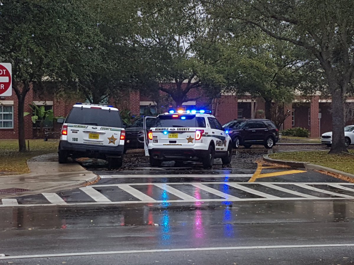 Deputies from SeminoleSO at lakebrantley after Code Red lockdown announced.