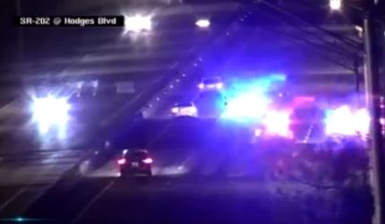 Crash with injuries at JTB and Hodges Boulevard. Lanes back open