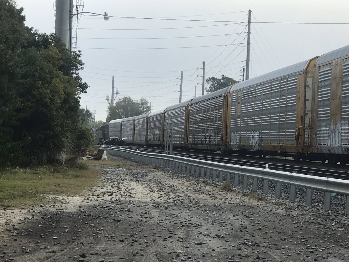 Car vs train crash in Kissimmee. Driver of car taken to hospital. Impacting train and Sunrail service between Poinciana and Kissimmee station.