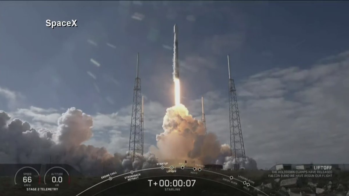SpaceX launch batch of Starlink satellites from Cape Canaveral