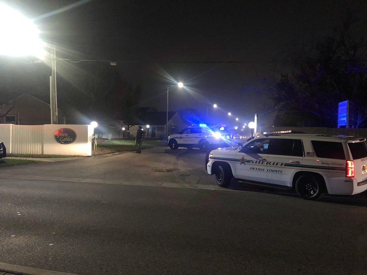 Scene of a reported shooting at the Green Gables Apartments off Honour RD. Orange County Deputies won't confirm to us yet what led up to this but we are here working to find out more.