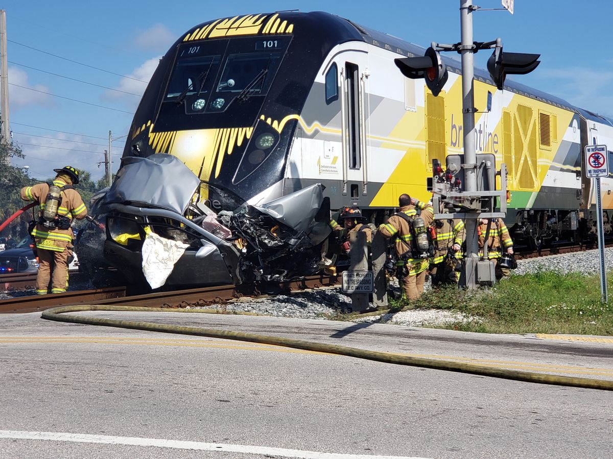 Driver killed in crash with Brightline train  at West Atlantic Boulevard and North Dixie Highway in Pompano Beach