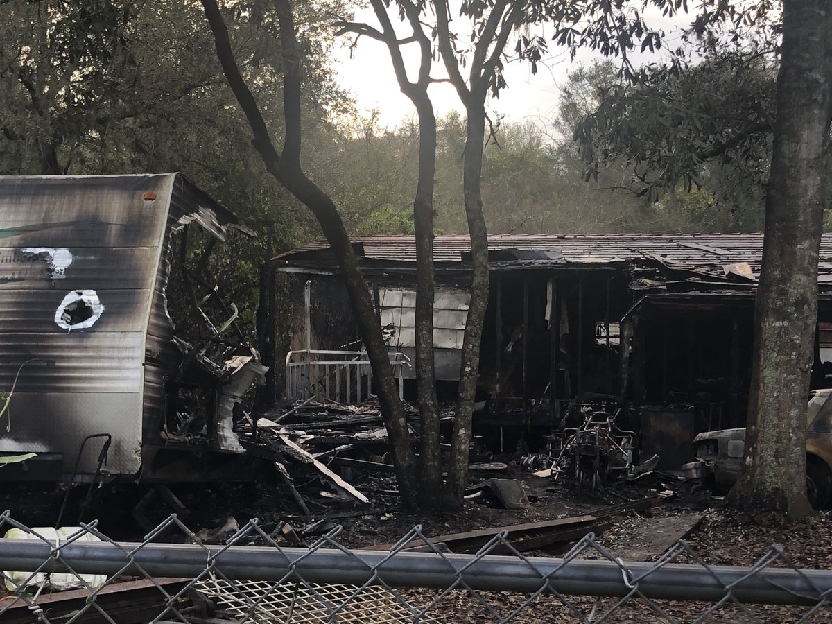 This another look at the damage to the property on Bella Gorda Ave. The fire destroyed a home, RV, and car. Family believes it's Arson, but we are waiting to hear back from investigators to confirm  
