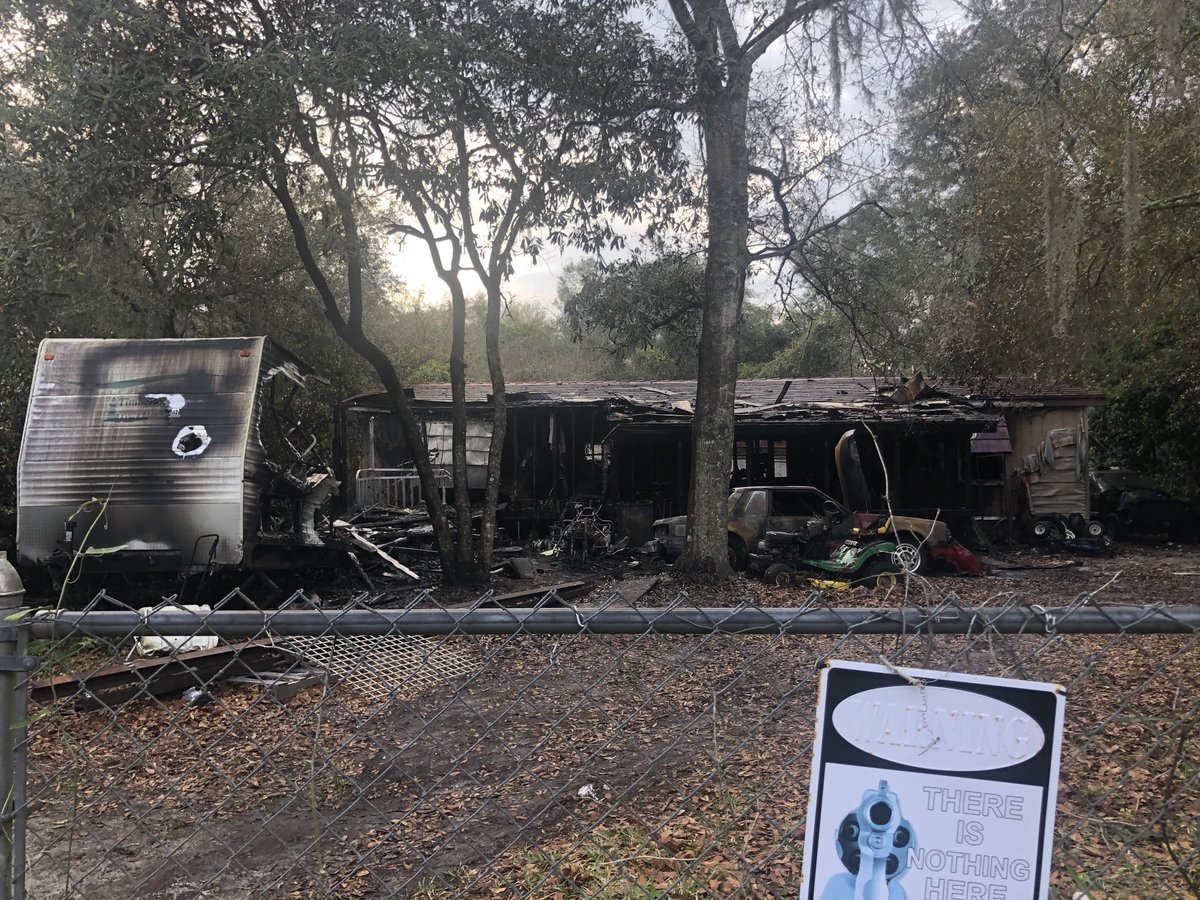 This another look at the damage to the property on Bella Gorda Ave. The fire destroyed a home, RV, and car. Family believes it's Arson, but we are waiting to hear back from investigators to confirm  