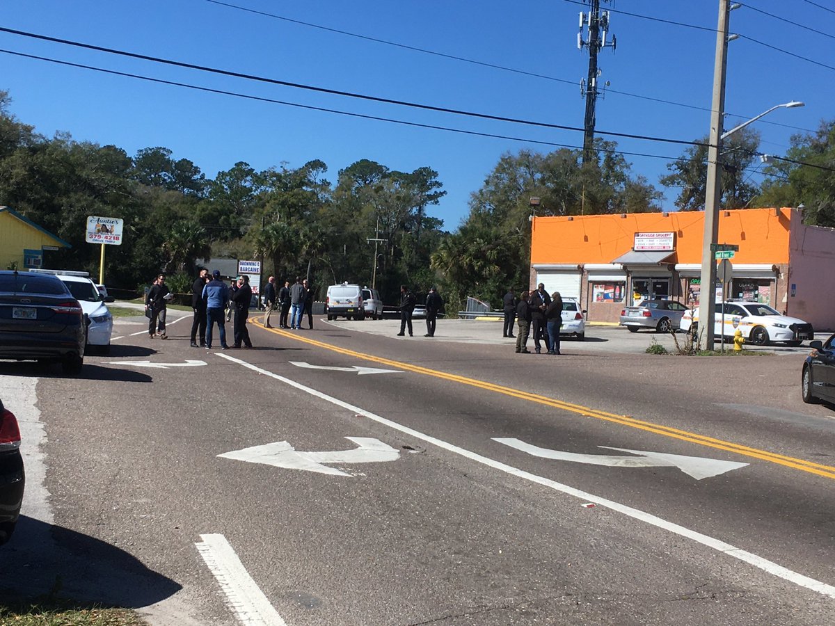 JSO is on the scene of  police-involved shooting at Trout River Blvd & Len Turner Road. No officers reported injured, suspect hospitalized, police say