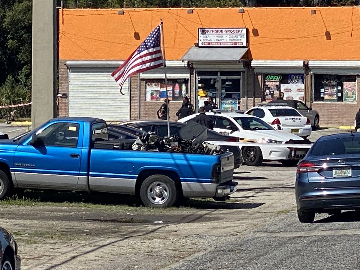 JSO officer involved in shooting along Lem Turner Road near Trout River on Jacksonville's northside. Police say the officer was not injured. A suspect was taken to the hospital for treatment. 