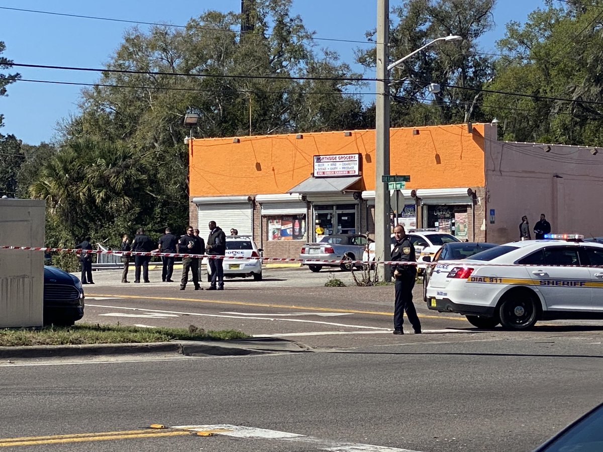 JSO officer involved in shooting along Lem Turner Road near Trout River on Jacksonville's northside. Police say the officer was not injured. A suspect was taken to the hospital for treatment. 