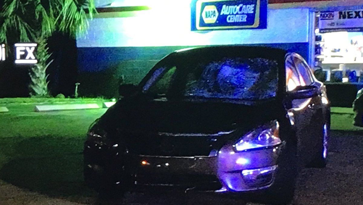 JSOPIO on scene of a fatal accident involving a vehicle vs pedestrian along N University blvd near Lake Lucina- Traffic blocked in both directions- waiting on more details as to what happened from police