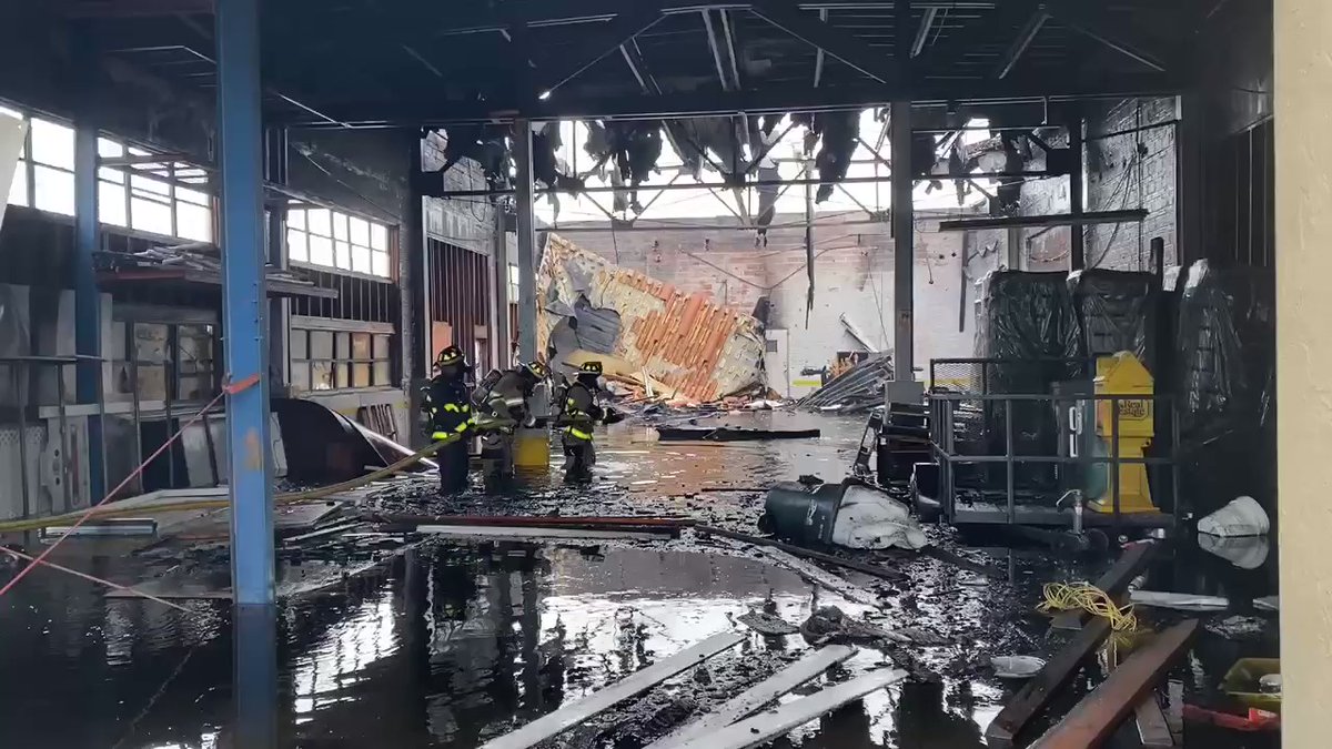 Firefighters ensured there were no additional hot spots Friday after successfully fighting a structure fire at a defunct Delray Beach train station. The fire started around 10:15 a.m. One DBFR firefighter was transported with non-life-threatening injuries.  