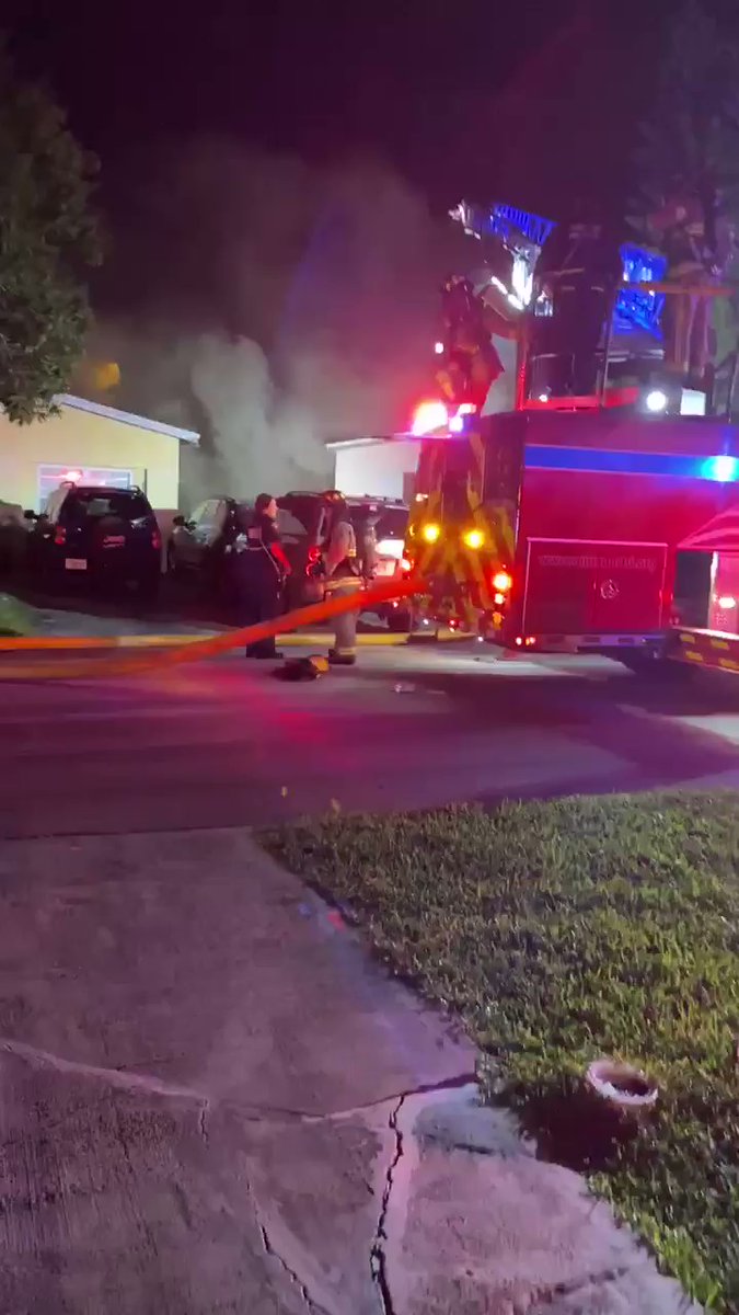 6 people were inside the home. Someone driving by spotted the flames , got out , and banged on windows to wake everyone up. The Miramar home on Alhambra Blvd is a total loss.
