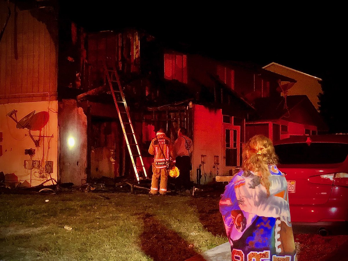 About a dozen people were displaced from their homes this morning after a fire on Fox Hound Lane in Orange County. 