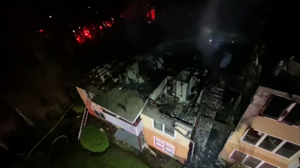 Damage from the Mandaring fire that sent 3 people to the hospital. x