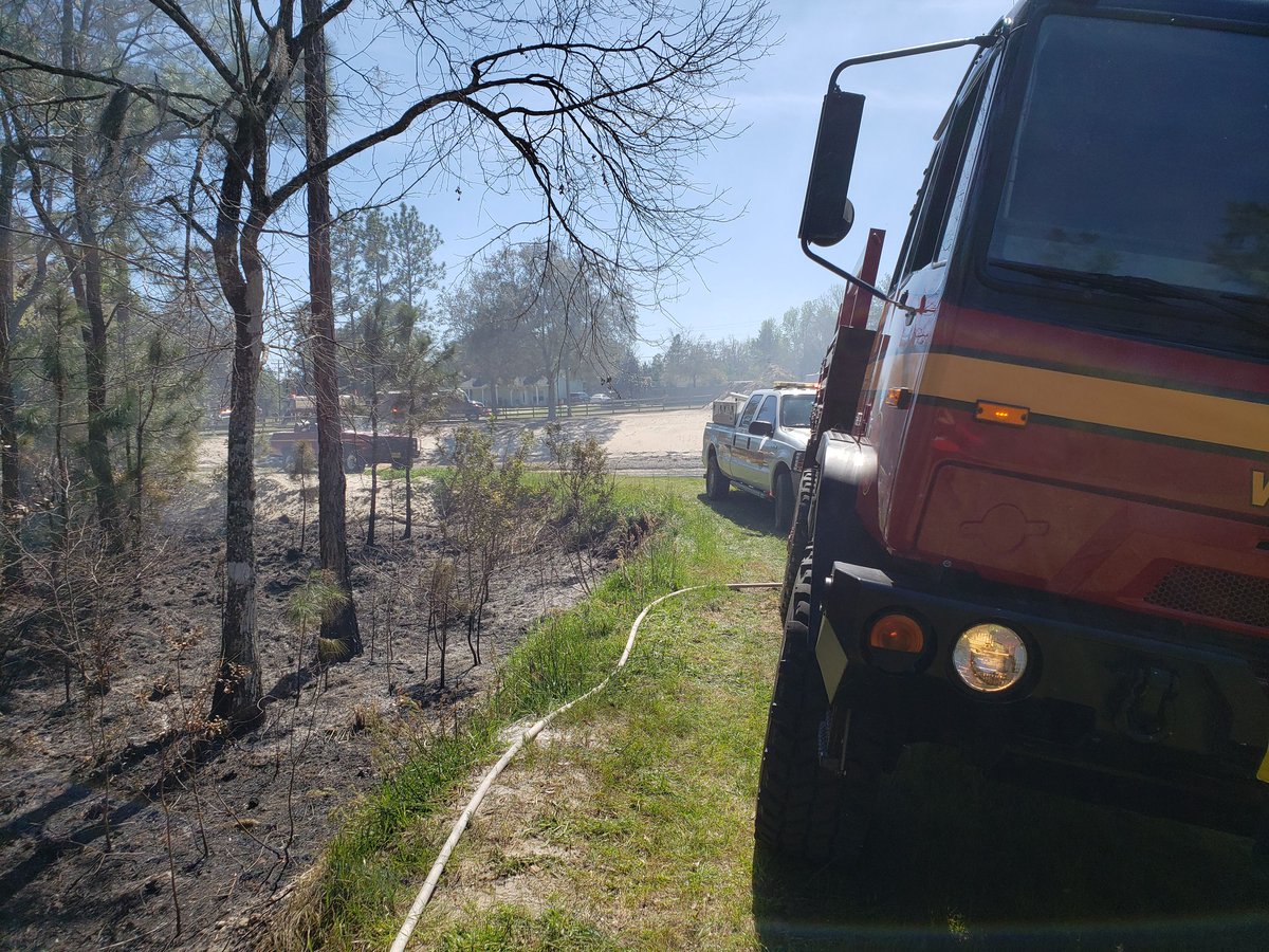 Brush fire on Ron Road in Green Cove Springs