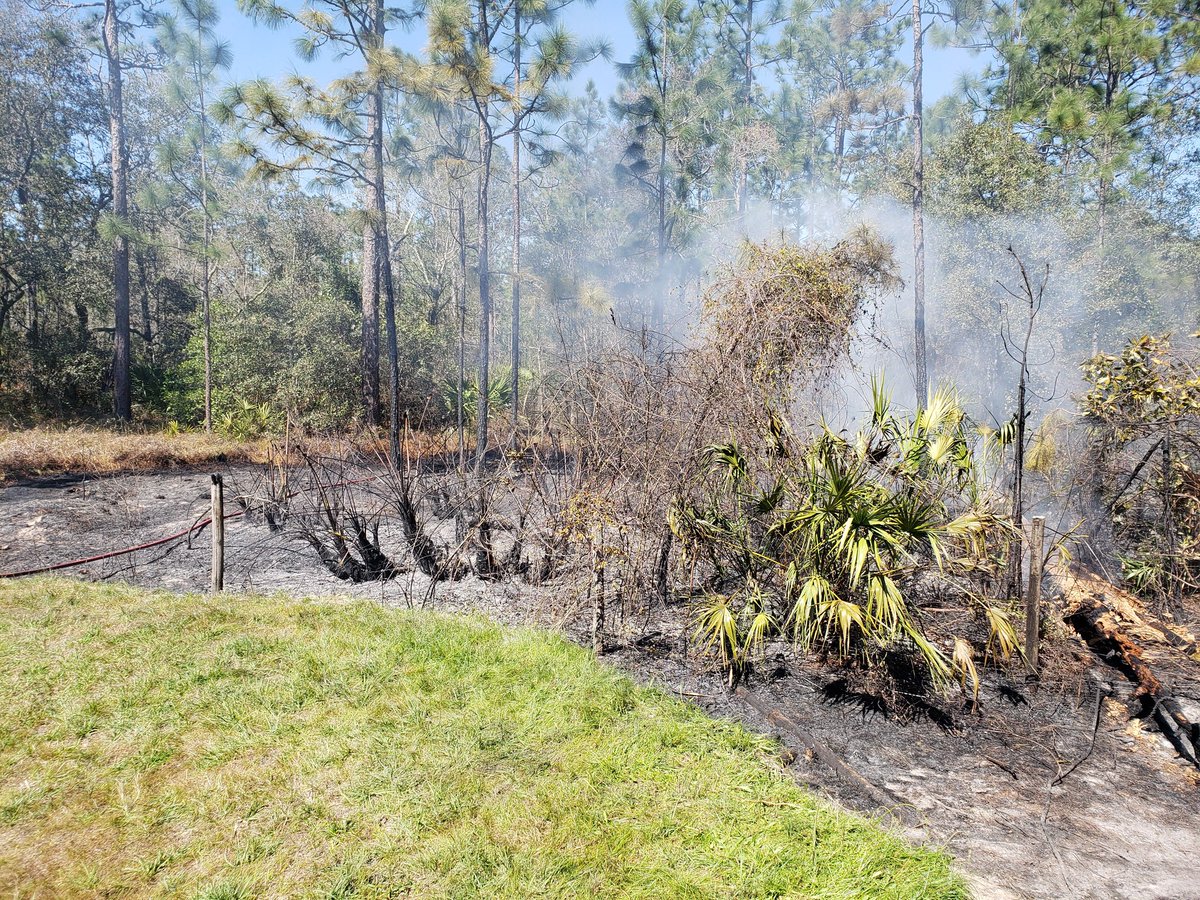 Brush fire on Ron Road in Green Cove Springs