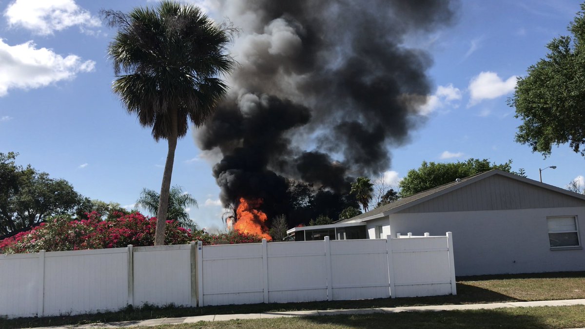 Propane tanks help fuel large fire in Brandon neighborhood  in the area of Windingwood Avenue and Pine Ridge Circle
