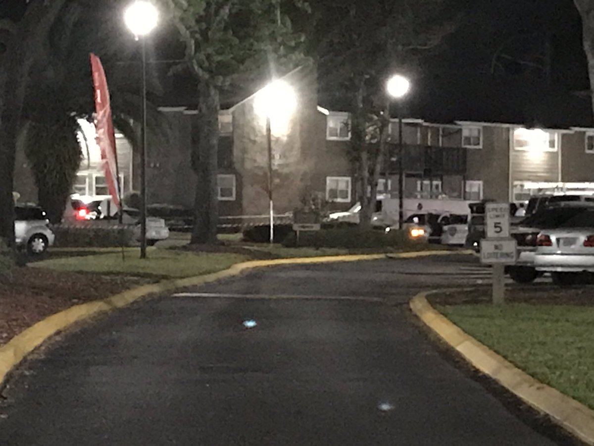 JSOPIO on scene of a shooting at the Pinebrook Apartment homes in the 7500 blk of Powers ave- several detectives and crime scene vans have just arrived 