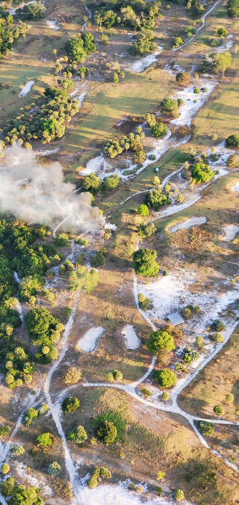 Fire West Palm Beach golf course small building On fire middle of the golf course