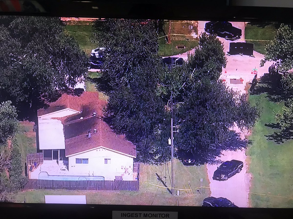 SKY 6 is over the scene of an officer involved shooting at the intersection of 3rd street and Georgia Avenue in St. Cloud. 