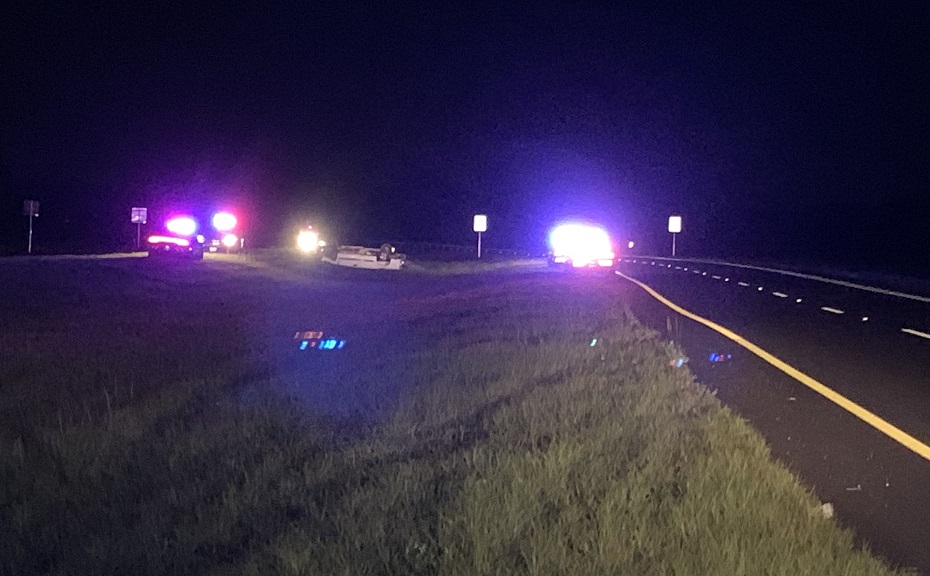 At least 1 dead after vehicle overturns at the intersection of Gall Boulevard and Rapid River Boulevard in Zephyrhills