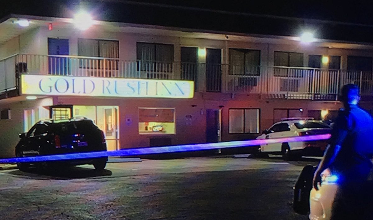 JSOPIO responded to the Gold Rush Inn along Harts road for a shooting -Victim found with several gunshot wounds - taken to hospital where he died-detectives speaking to 2 witnesses- Suspect is a Black male seen leaving the hotel on foot 