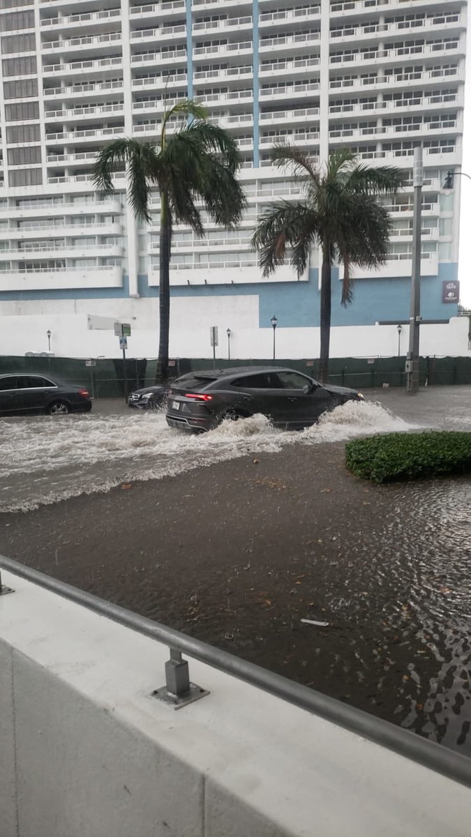 East of Biscayne Boulevard from 15th St. to 27th St.  experiencing some flash floods. 