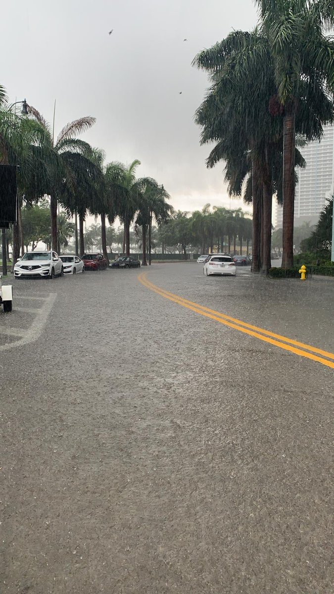 East of Biscayne Boulevard from 15th St. to 27th St.  experiencing some flash floods. 