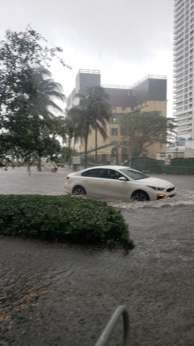 East of Biscayne Boulevard from 15th St. to 27th St.  experiencing some flash floods. 