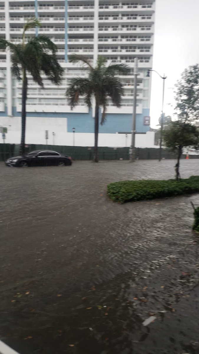 East of Biscayne Boulevard from 15th St. to 27th St.  experiencing some flash floods. 