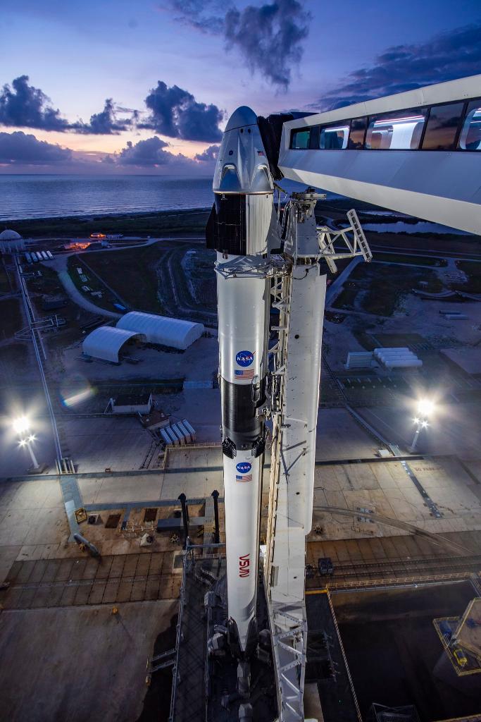 Tomorrow, @AstroBehnken & @Astro_Doug become the 1st humans to launch to the @Space_Station from American soil since the final space shuttle mission in 2011. Don't miss our live coverage, including video from the @SpaceX Crew Dragon spacecraft.   