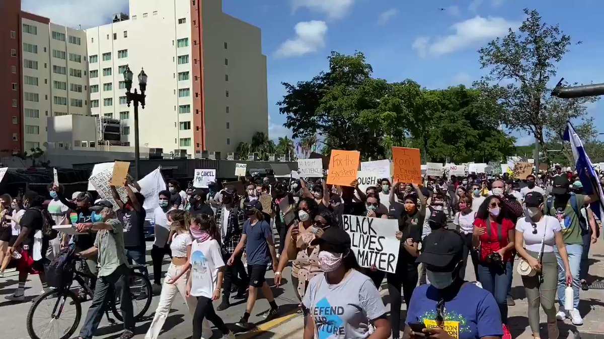 Big rally in Downtown Miami. @WPLGLocal10