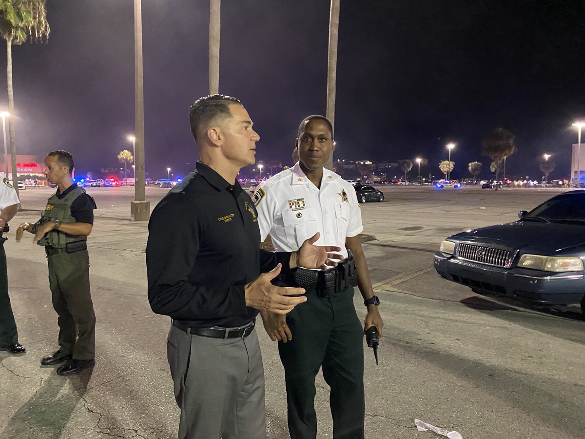 Sheriff Chad Chronister on the ground with deputies surveying the damage as protest crowds begin to thin out at University Square Mall.  Violence and destroying our communities is never the answer, and it overshadows the message
