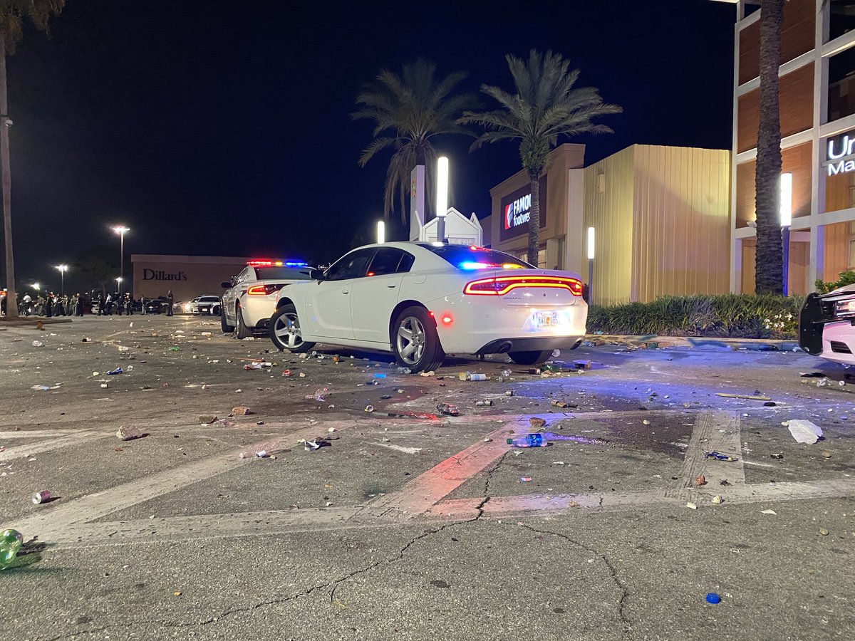 Sheriff Chad Chronister on the ground with deputies surveying the damage as protest crowds begin to thin out at University Square Mall.  Violence and destroying our communities is never the answer, and it overshadows the message