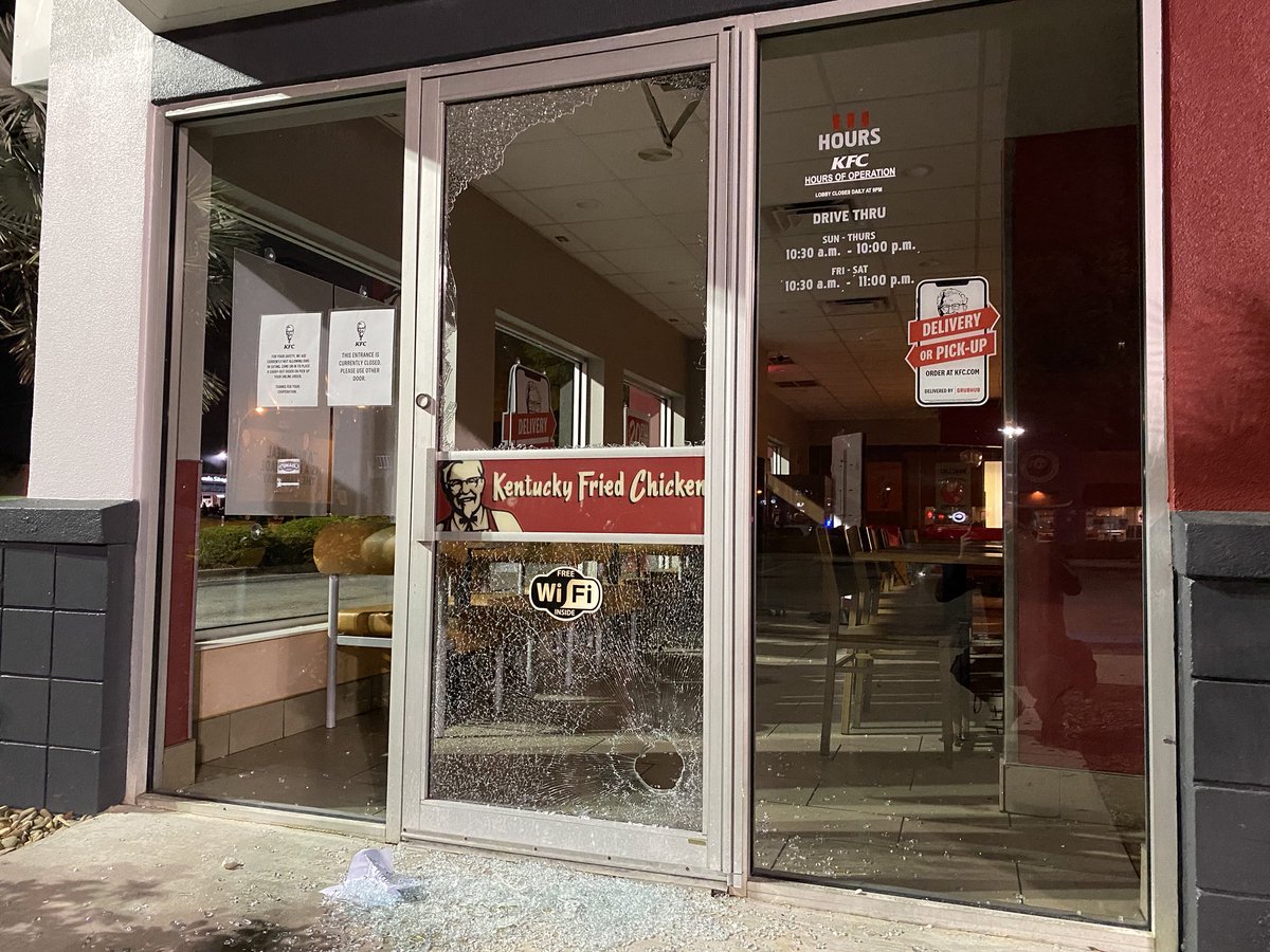 Sheriff Chad Chronister on the ground with deputies surveying the damage as protest crowds begin to thin out at University Square Mall.  Violence and destroying our communities is never the answer, and it overshadows the message