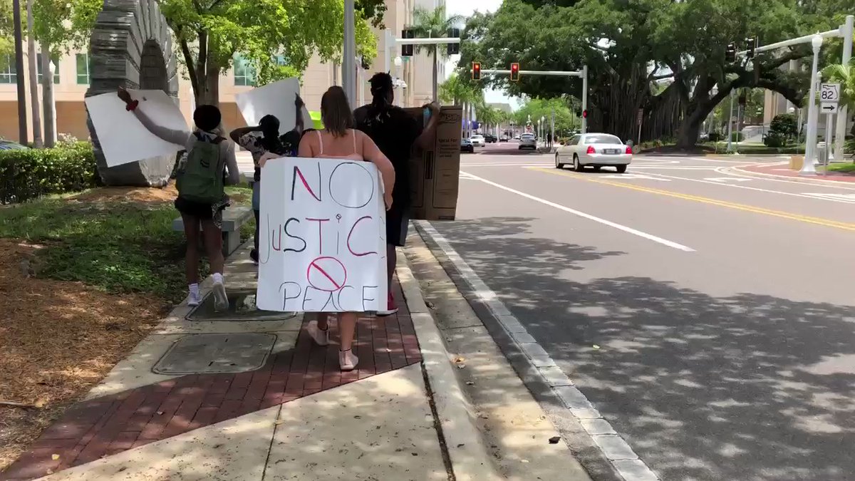 Another peaceful protest/march is happening   in downtown Fort Myers