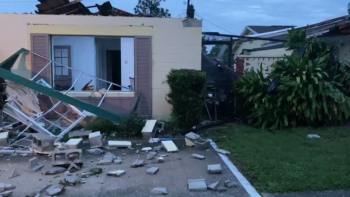 This is the scene near the corner of Fern Creek Ave and Lake Margaret Drive after last nights severe weather. A neighbor tells us a man in a wheelchair lived in this home.