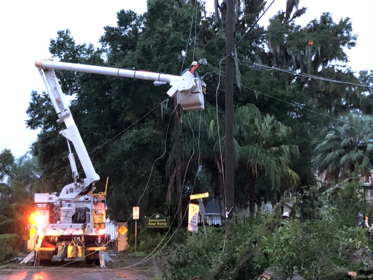 Heard from a few neighbors that further down the street cars were blown over and a roof was completely torn off. we aren't allowed down there yet as county crews continue to fix downed wires. 