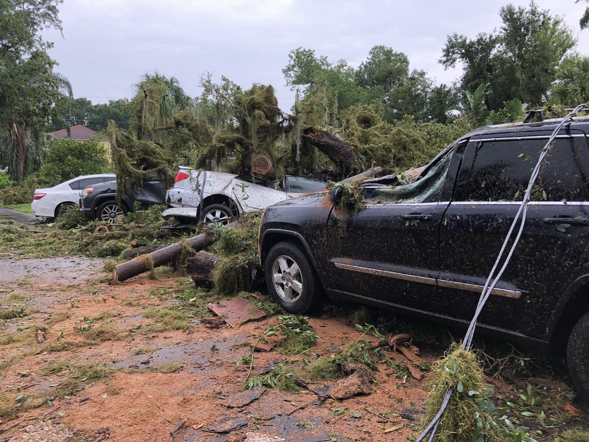 This small community was upended last night.. just look at the image of the destroyed cars