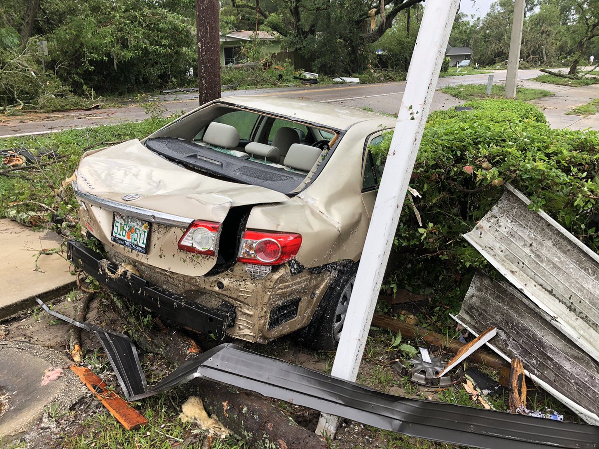 Massive storm damage in Fern Creek area SE of downtown Orlando. No serious injuries. 8 homes damaged. 