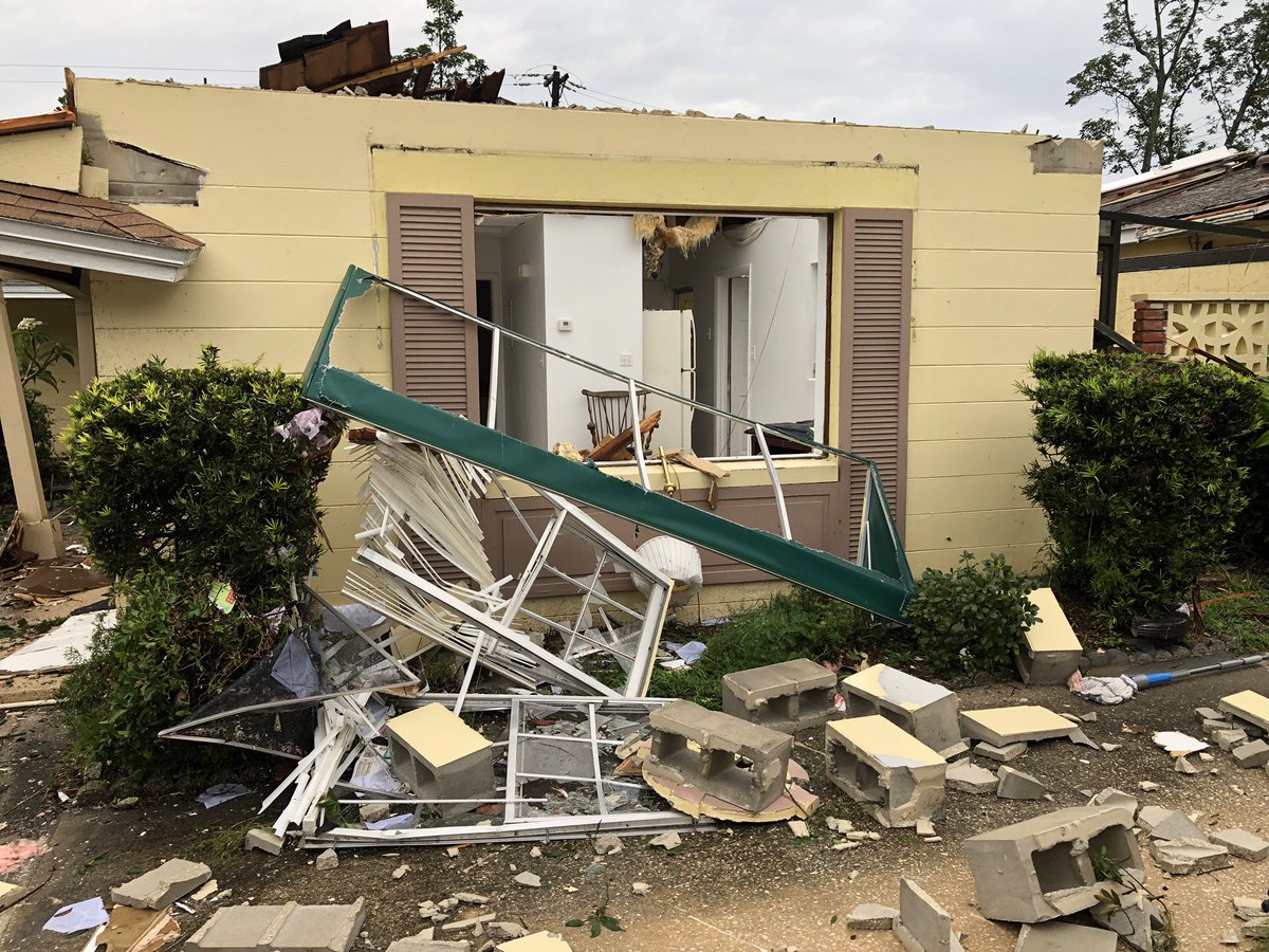 Massive storm damage in Fern Creek area SE of downtown Orlando. No serious injuries. 8 homes damaged. 