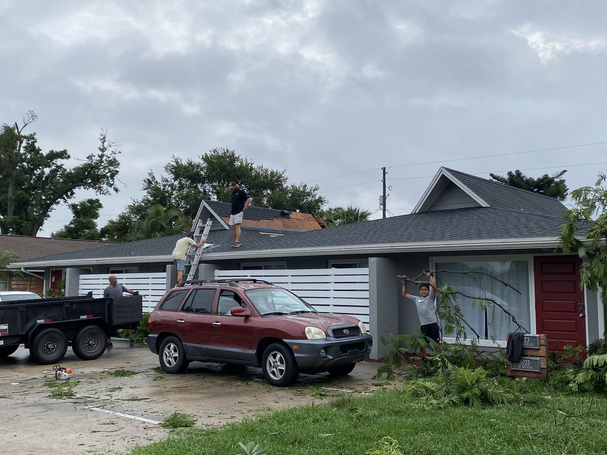 Residents at Lake Margaret Village are cleaning up debris and assessing damage after a tornado (not NWS-confirmed) struck Saturday evening along South Ferncreek Avenue